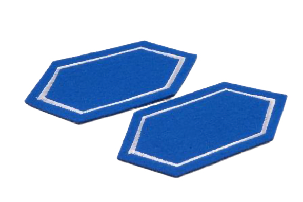 Lapel Patch Blue White Pair